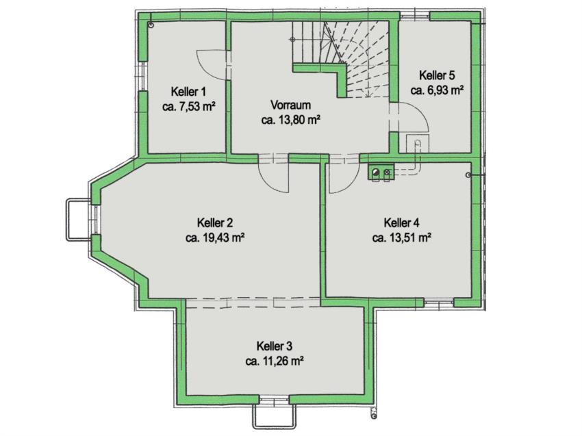 Grundriss Skizze UG